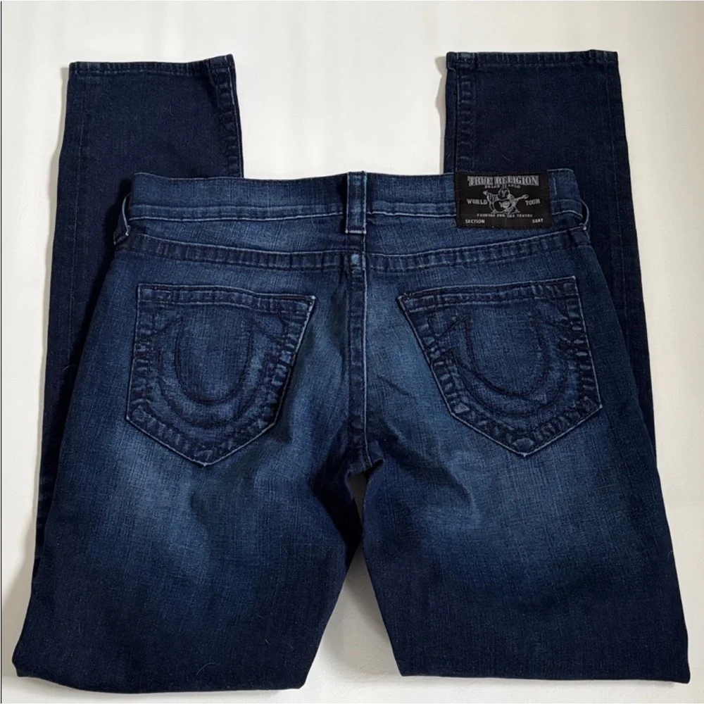 True Religion Men's Skinny Jeans No Flap Big T Dragons Lair W/Rip Jeans size 33